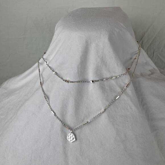 Kendra Scott Double Strand Silver Necklace - Picture 1 of 5